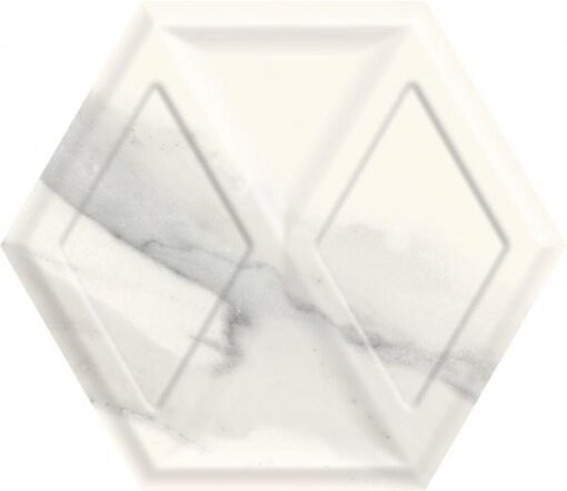 Morning Bianco Heksagon Struktura Polysk 19,8X17,1